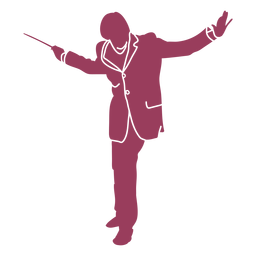 Pose orchestra conductor silhouette PNG Design