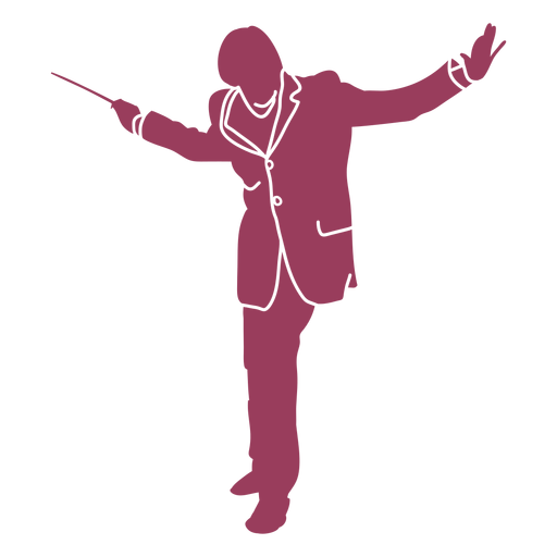 Pose orchestra conductor silhouette PNG Design