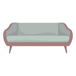 Bonitos muebles de sofá de colores Diseño PNG