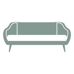 Bonita silueta de muebles de sofá Diseño PNG