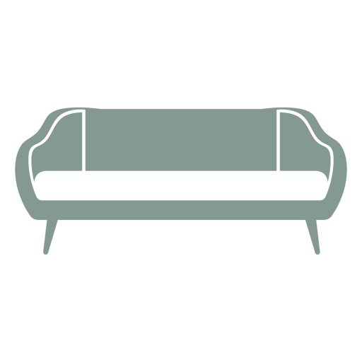 Bonita silueta de muebles de sofá Diseño PNG