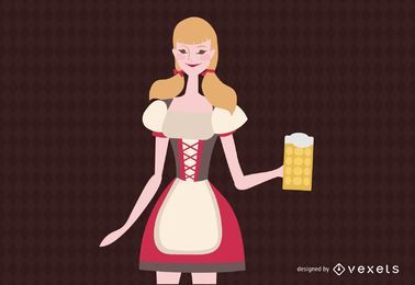 Free vector German barmaid
