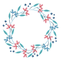 Download Pretty Watercolor Wreath Transparent Png Svg Vector