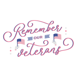 Recuerda las letras de los veteranos Diseño PNG
