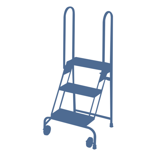 Short ladder wheels silhouette PNG Design