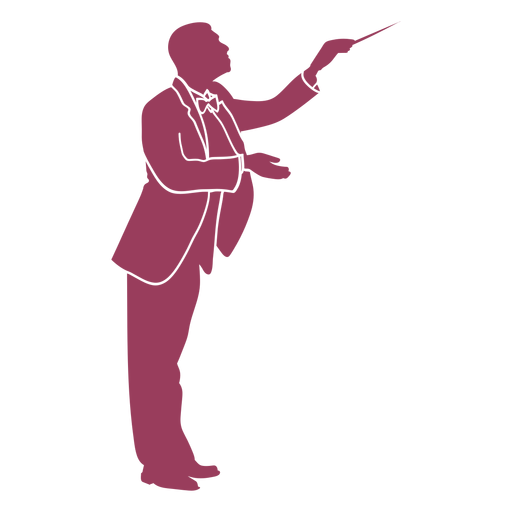 Side view orchestra conductor silhouette - Transparent PNG & SVG vector ...