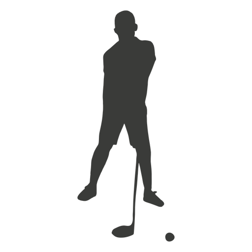 Silhouette golf player
