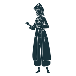 Médico de portapapeles de explotación de silueta Diseño PNG