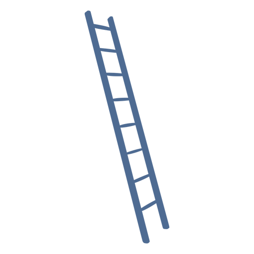 Escalera de silueta simple Diseño PNG