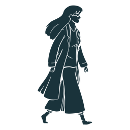 Silhouette gehender Arzt PNG-Design