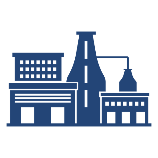 Simple factory building silhouette PNG Design