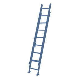 Straight up ladder silhouette Transparent PNG