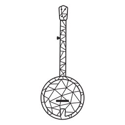 Golpe longo corpo redondo da guitarra Desenho PNG