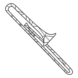Golpe de baixo poly trombone Desenho PNG