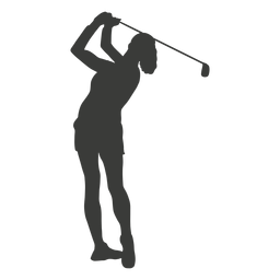 Schwingende Golfspieler-Silhouette PNG-Design