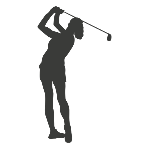 Schwingende Golfspieler-Silhouette PNG-Design