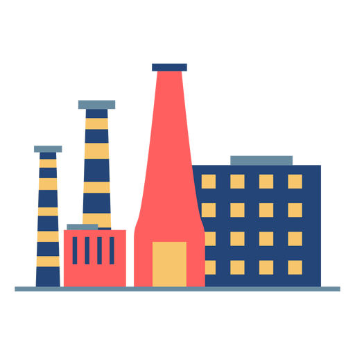 Altos edificios de fábrica coloreados - Descargar PNG/SVG transparente