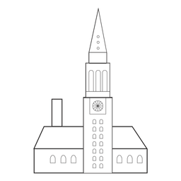 Estrutura alta desenhada Desenho PNG