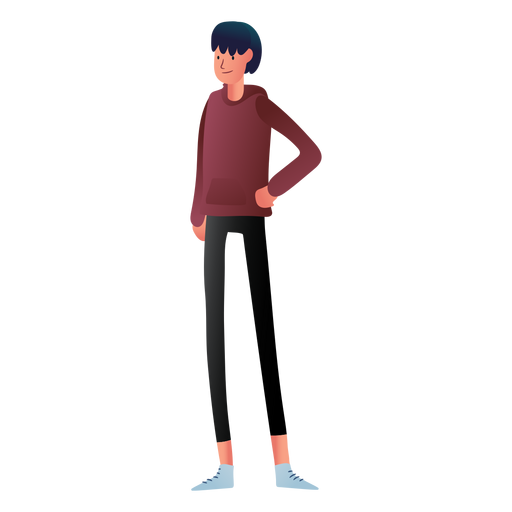 Download Teenager hoodie character - Transparent PNG & SVG vector file