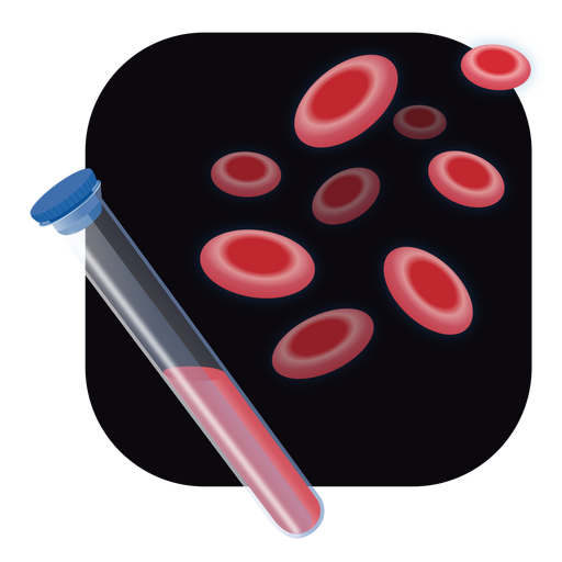 Test tube blood badge PNG Design