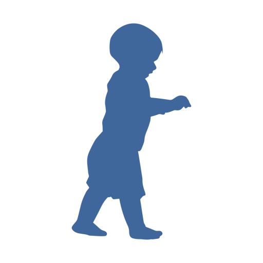 Gehende Kinderschattenbild PNG-Design