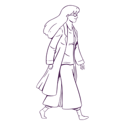 Walking doctor hand drawn PNG Design