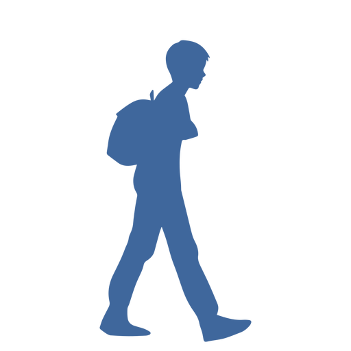 Homem andando com silhueta de saco Desenho PNG