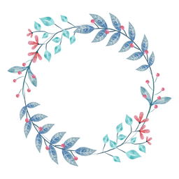 Guirnalda de plantas acuarela Diseño PNG