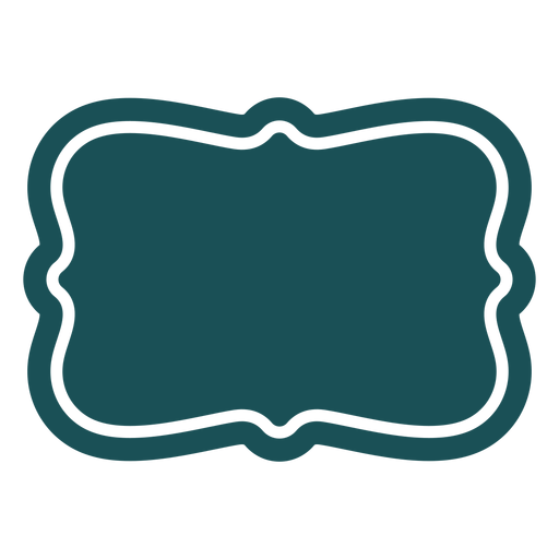 Etiqueta rectangular ondulada Diseño PNG