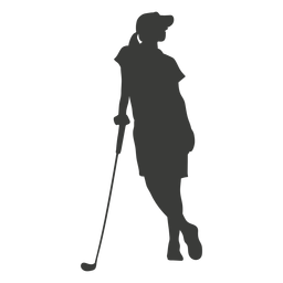 Frauengolfsilhouette PNG-Design