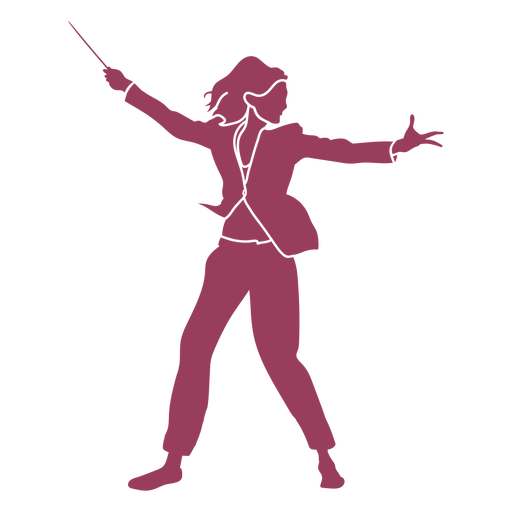 Woman orchestra conductor red PNG Design