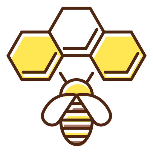 Elemento de casa de abeja simple Diseño PNG