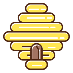 Cute bee hive element Transparent PNG