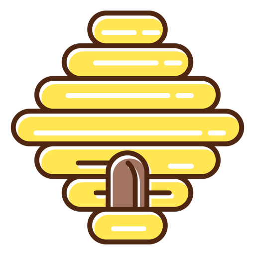 Cute bee hive element PNG Design