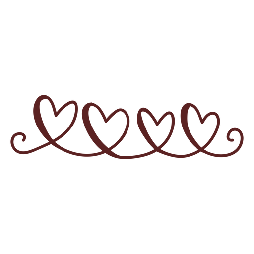 Cute Hearts Hand Drawn Stroke Transparent Png Svg Vector File