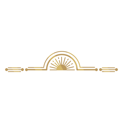 Gold Art Deco PNG-Design