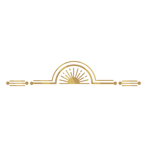 Gold art deco PNG Design