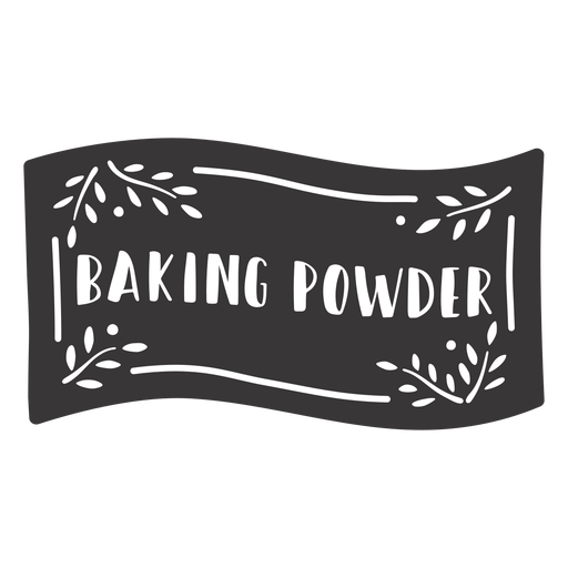 Hand drawn baking powder label