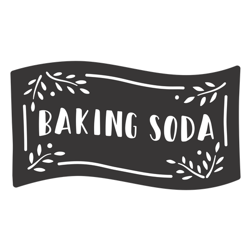 Hand drawn baking soda label