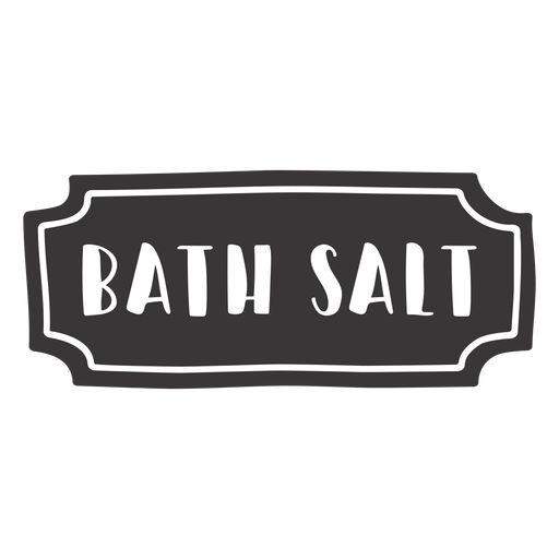 Hand drawn bath salt label - Transparent PNG & SVG vector file