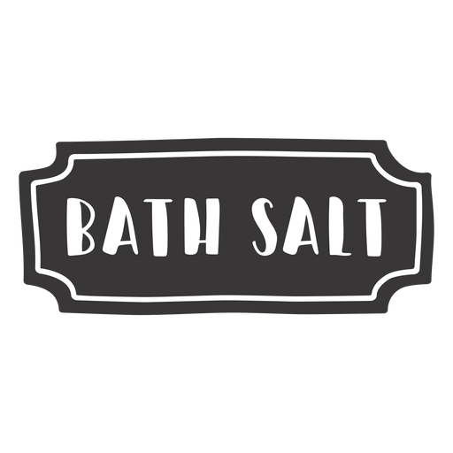 Hand drawn bath salt label