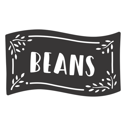 Hand drawn beans label