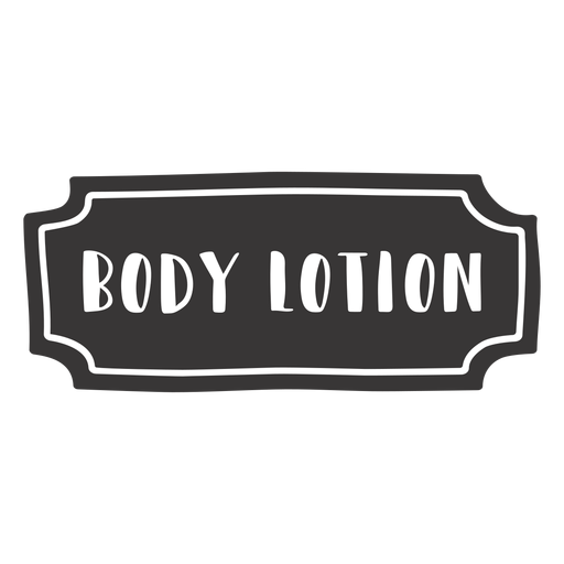 Hand drawn body lotion label PNG Design