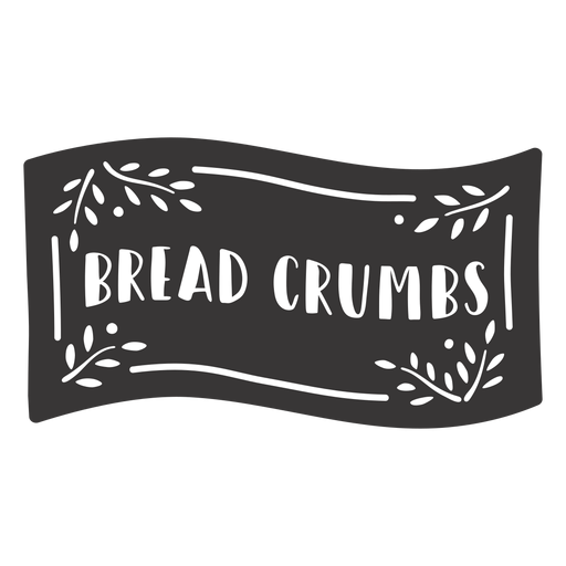 Hand drawn bread crumbs label PNG Design