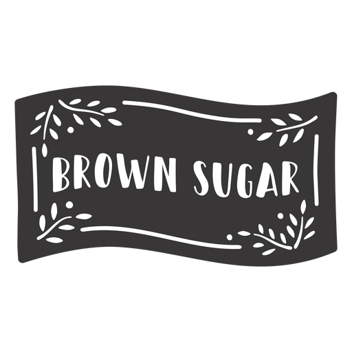 Etiqueta de azúcar morena dibujada a mano Diseño PNG