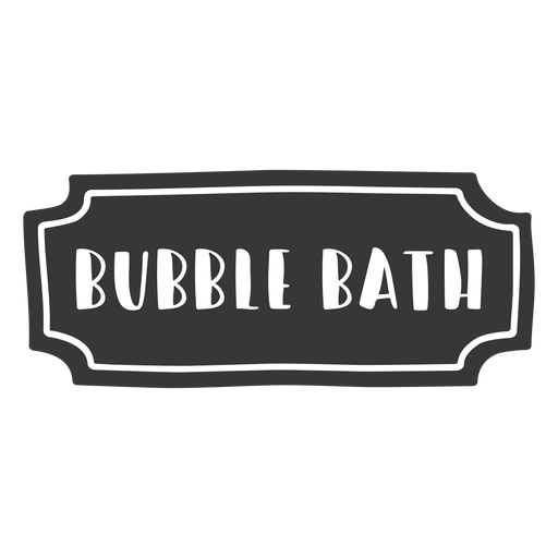 Hand drawn bubble bath label