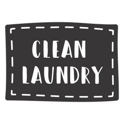Hand drawn clean laundry lettering Transparent PNG