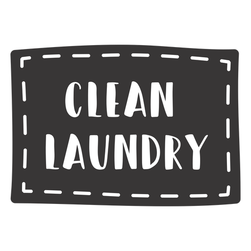Hand drawn clean laundry lettering PNG Design