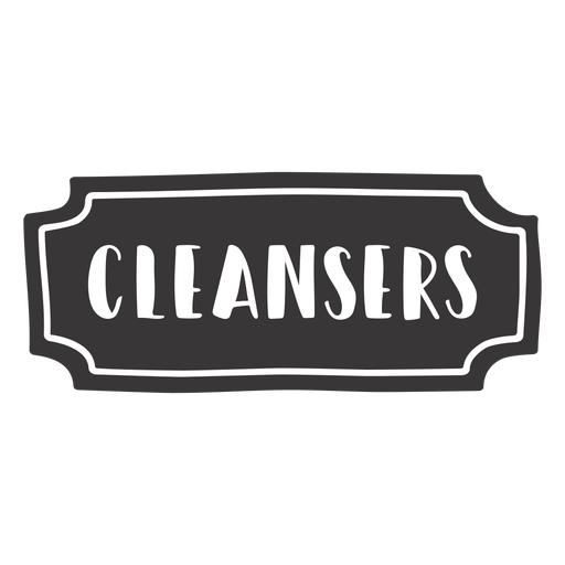 Etiqueta de limpiadores dibujados a mano Diseño PNG