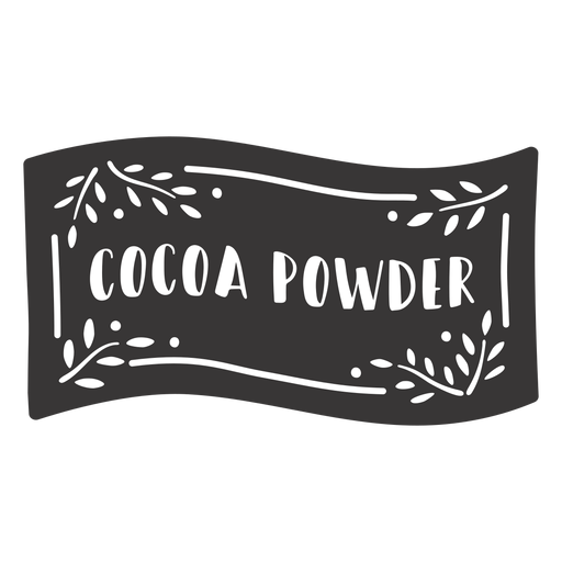 Etiqueta de cacao en polvo dibujado a mano Descargar PNG/SVG transparente